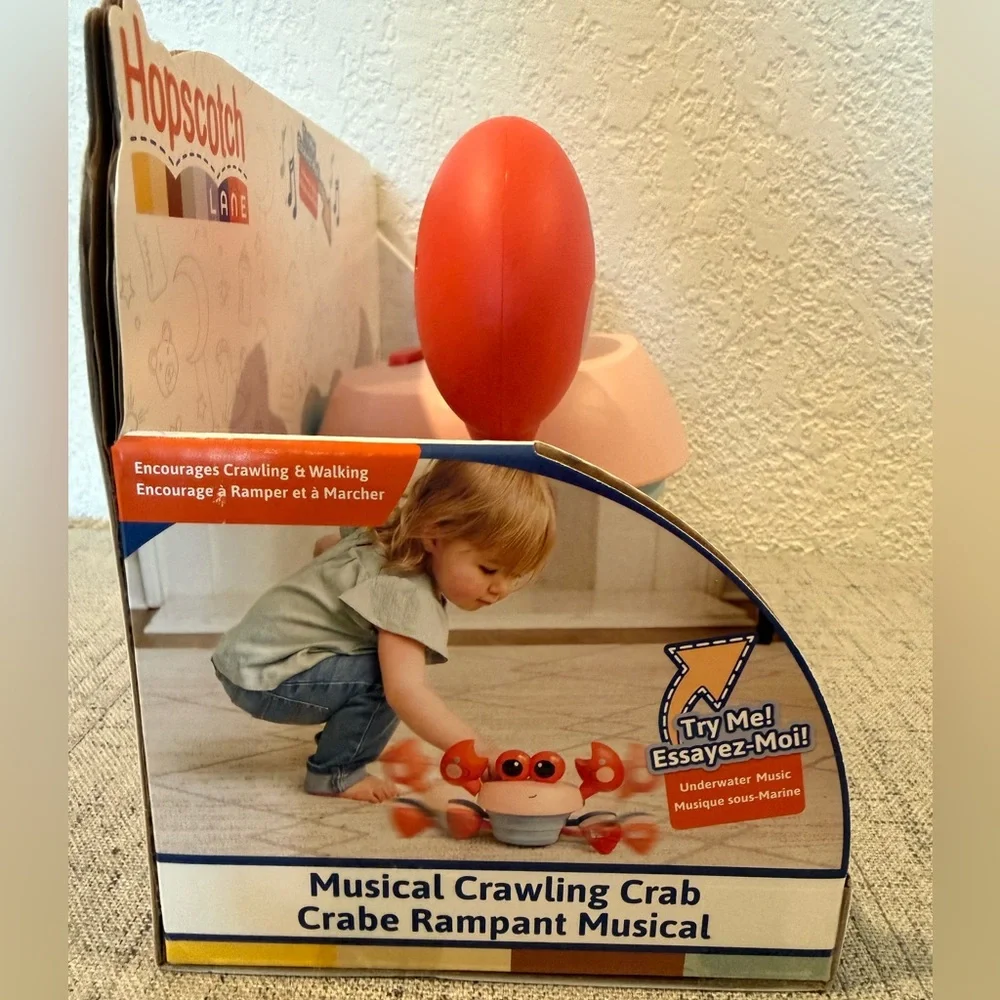Musical Crawling Crab Toy - Red and Blue - Picture 4 of 4